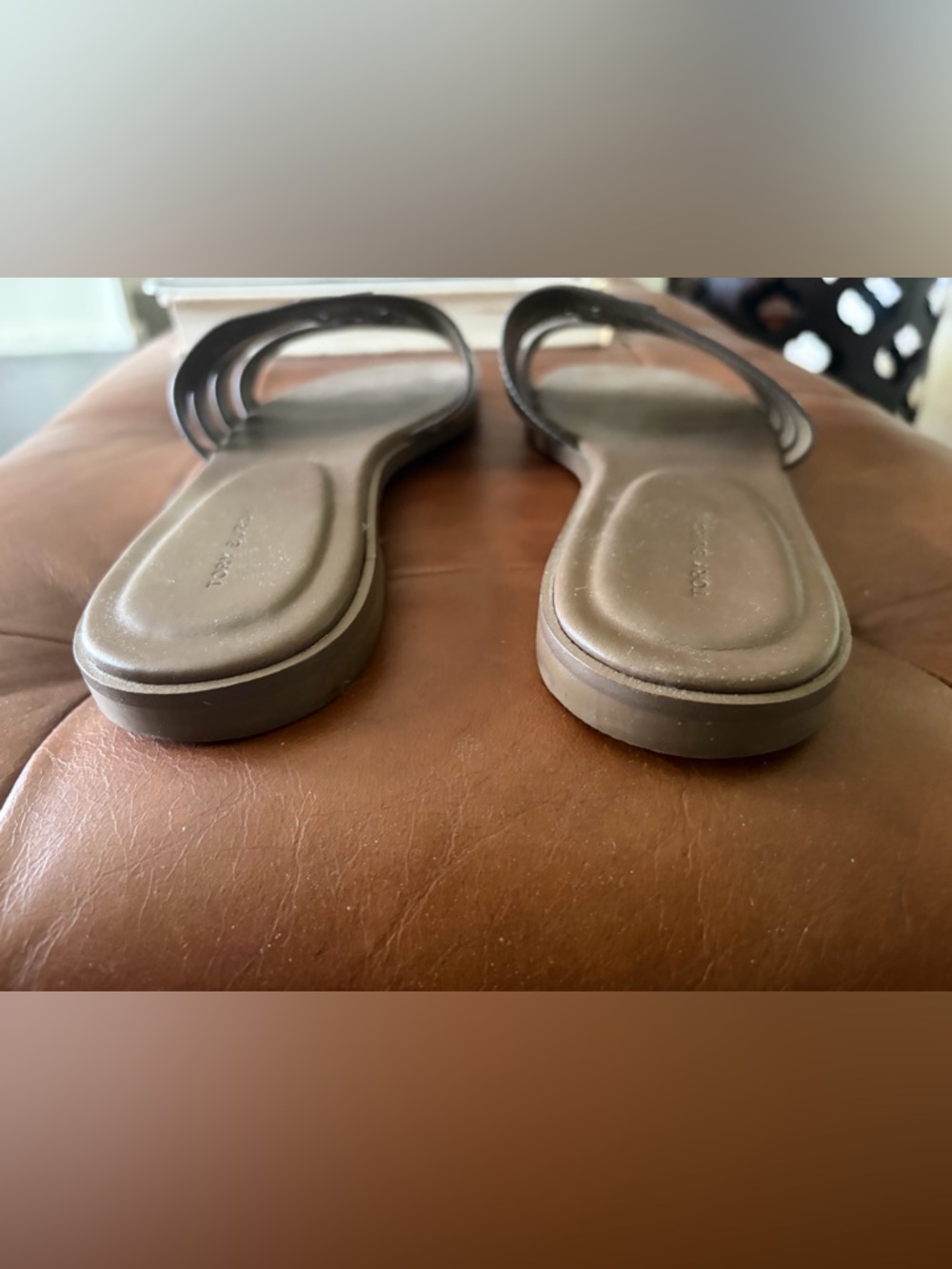 Tory Burch Ines Sandal color/Mushroom Size 10 - Picture 4 of 5